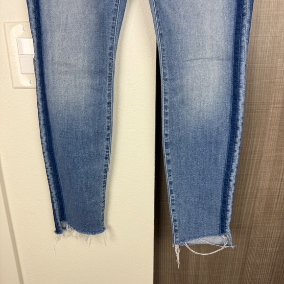 Mother Stunner Zip Ankle Step Fray Jeans Light Kitty Racer - Picture 7 of 13